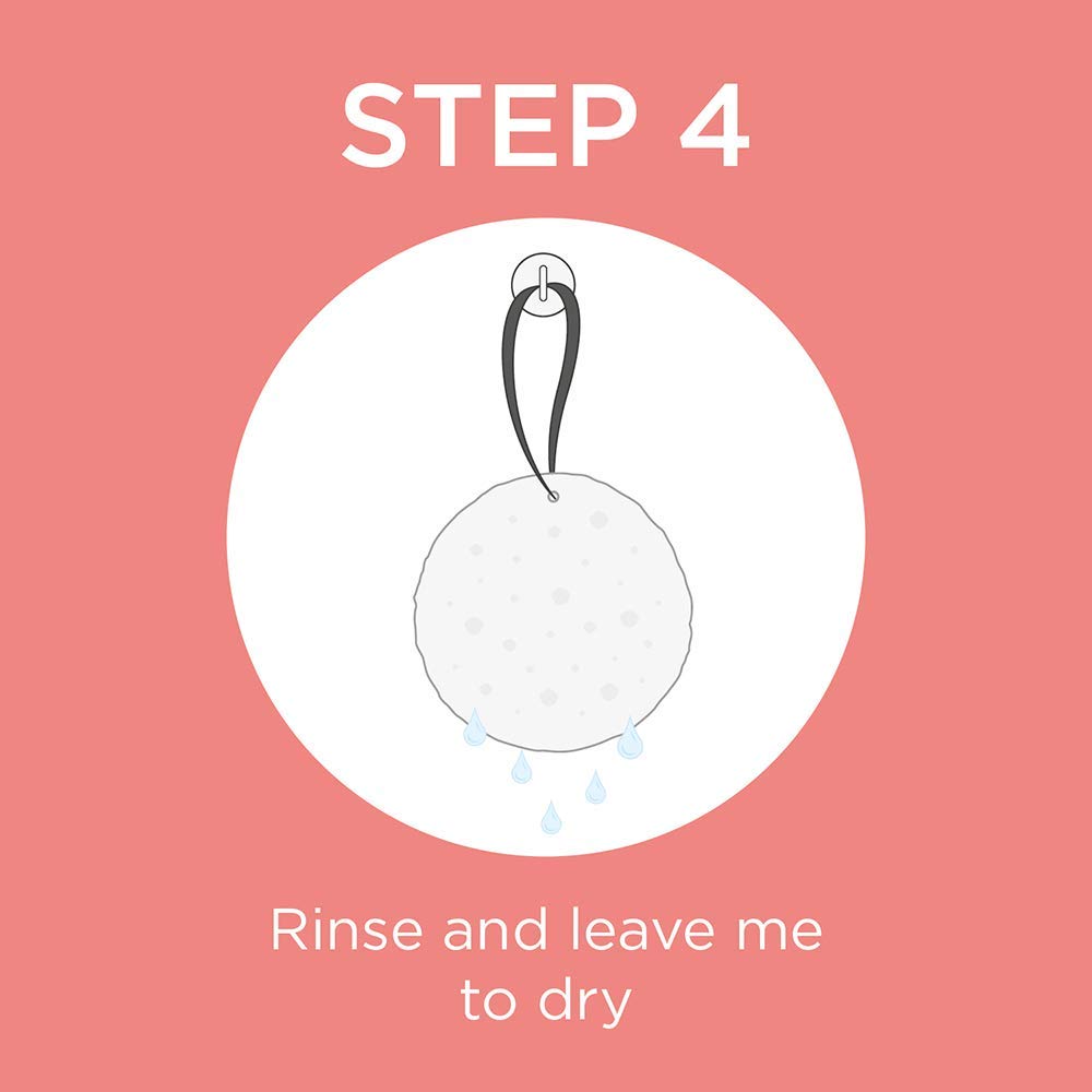 Spongelle French Lavender Wild Flower Buffer Body Scrubber | Bath & Shower Loofah for Women | Exfoliator with Body Wash Infused Sponge | 14+ uses