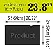 Computer Privacy Screen 23.8 inches - Date Protection for Desktop Computer Security - Anti-Glare, Anti-Scratch, Blocks 96% UV - Matte or Gloss Finish Privacy Filter Protector - 16:9{PF238W9B}