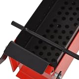vidaXL Paper Log Briquette Maker Steel Fireplace Fuel Press Machine Red Black view 6