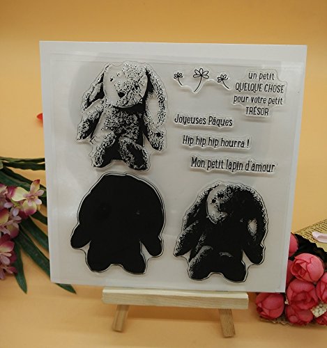 Welcome to Joyful Home 1pc Bear Greetings Clear Stamp for Card Making Decoration and Scrapbooking