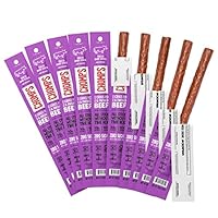Chomps Grass-Fed and Finished Taco Beef Jerky Snack Sticks 10-Pack - Keto, Paleo, Whole30, 10g Lean Meat Protein, Gluten-Free, Zero Sugar Food, Non-GMO