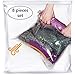 8 Travel Space Saver Bags - No Vacuum or Pump Needed - for Clothes - Reusable - Luggage Compression - Set of 4 L and 4 M Sacks - Transparent primary