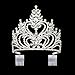 DcZeRong 5 Inch Tall Large Tiara Adult Women Birthday Pageant Prom Queen Silver Crystal Rhinestone Crown