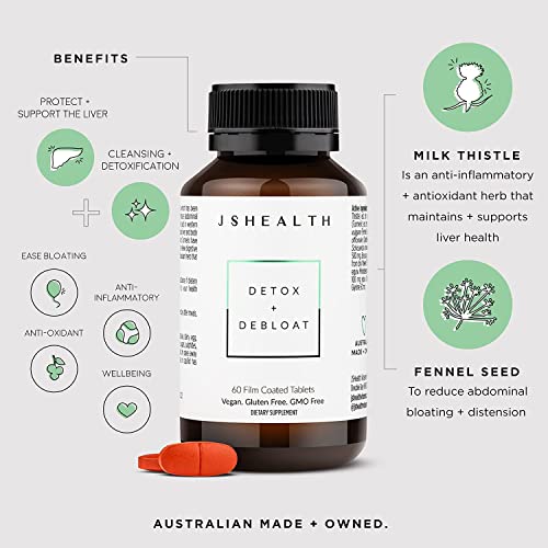 JSHealth Vitamins, Detox and Debloat Liver Health Formula Liver Detox