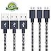 Micro USB Cable, 3Pack 3.3FT Nylon Braided High Speed 2.0 USB to Micro USB Durable Charging Cables Android Charger Cord for Samsung, Sony, Android, HTC, LG,Tablet and More(Black)