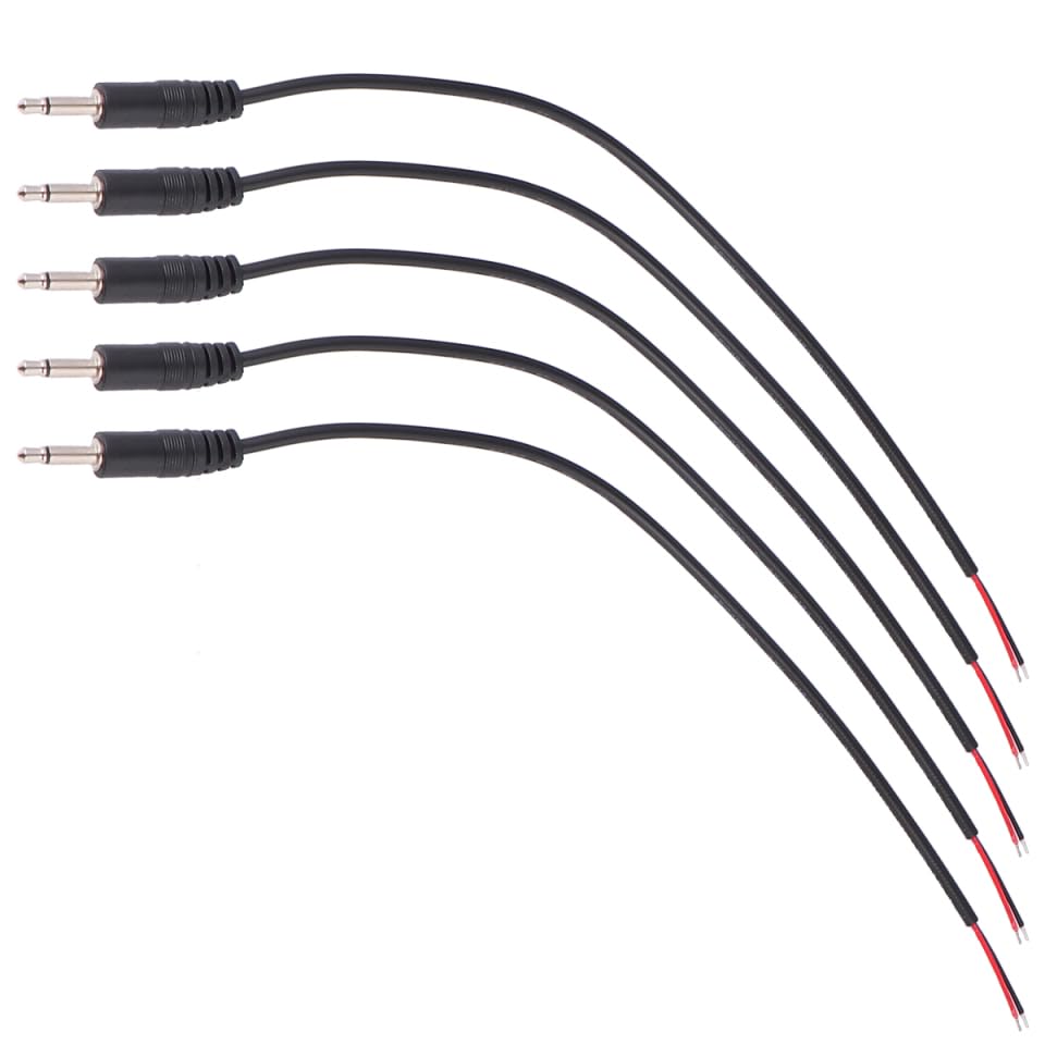 Mikikit 10Pcs 3.5Mm Mono Audio Cable Male Plug to Bare Wire Connector for Headphone Speaker Microphone Repair and Replacement