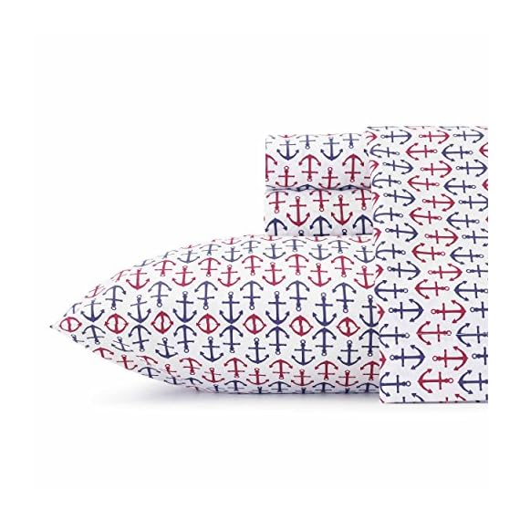 Nautica Percale Collection Bed Sheet Set 100 Cotton, Crisp