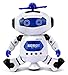 Digital Dancing Warrior Toy Robot Figure w/ Colorful Rotating Lights, Music, Dancing Action, 360 Degree Spins