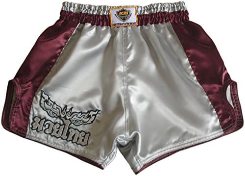 Katemanee Muay Thai Boxing Shorts Low-Waist Fit Retro Style KMRS-007 (Large (Waist 30"))