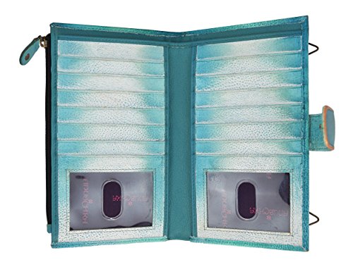 Anuschka Hand Painted Large Smartphone Case & Wallet Floating Feathers, Fft