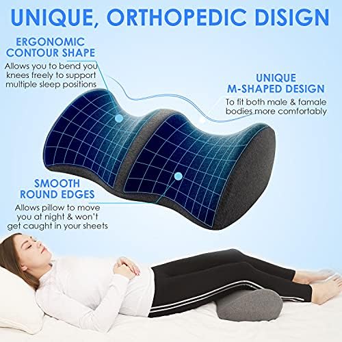 Leg Pillow for Sleeping Hip Pain,Memory Foam Knee Pillow for Side
