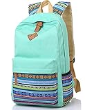 Leaper Casual Lightweight Canvas Laptop Bag Cute School Backpack Travel Bag