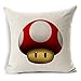 Chicozy Super Mario Luigi Mushroom Corpse Flower Pillow Covers Car Bed Sofa Cushion Cover Throw Pillow Square Cotton Linen Pillowcase Decorative Sofa Pillow case 18 inch 45cm x 45cm