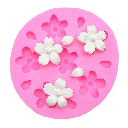 Luckything Diy Moulle En Silicone Savon Forme De Fleur De Cerisier Moule En Silicone Pour Fondant à Gâteau