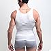 Mens Slimming Vest Weights Body Shaper Muscle Compression Undershirt Breathable Waist Trainer Shapewear Elastic Tank Top Slim Tummy Underwear Shirts for Men White Size M