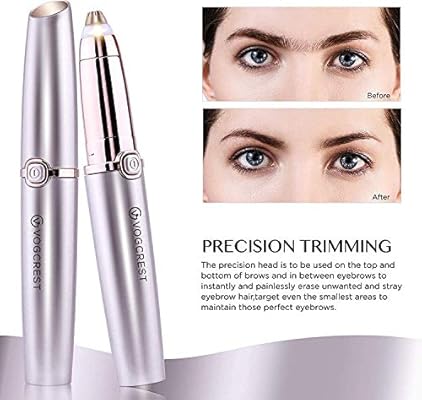 eyebrow hair remover vogcrest electric painless eyebrow trimmer epilator for women