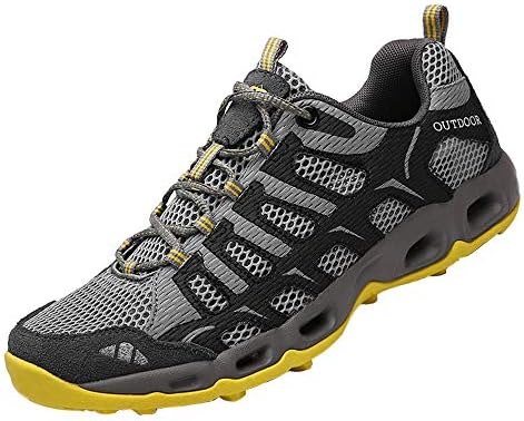 Dabbqis Hiking Shoes for Men Trail Running Sneakers Lightweight Athletic Trekking Boots Breathable Water Shoes