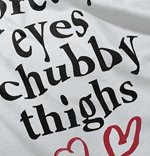 Pretty Eyes Chubby Thighs Cute Funny Infant Flirt Hearts Baby Onesie Bodysuit
