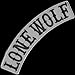 VEGASBEE Lone Wolf Patch Reflective Embroidered Iron-On Patch Jacket Vest TOP Rocker Large Size 12