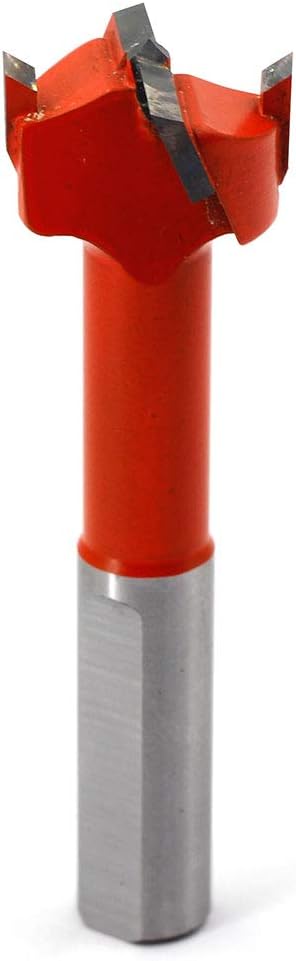 20mm Drill Dia Carbide Tipped Cylinder Hinge Boring Bits,Shank Dia 10mm Left Hand,2 Wings and Spears