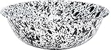 Enamelware Basin, 8 quart, Black/White Splatter