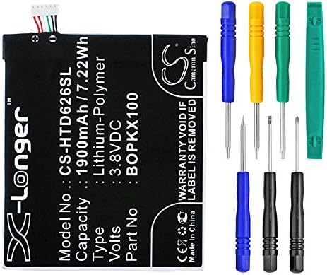 Cameron Sino 1900mAh Li-Polymer High-Capacity Replacement Batteries for HTC Desire 626, A32, Desire 626s, Desire 626d, fits HTC BOPKX100, B0PKX100, 35H00237-00M, 35H00237-01M with Tools kit