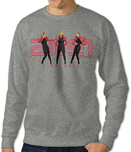 Men's 2NE1 Round Collar Pullover Hooded SweatshirtAsh Size M
