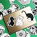 Stickers for Water Bottles Big 50-Pack Cute Cartoon Aesthetic Trendy Stickers for Teens,Girls,Kids Perfect for Waterbottle Laptop Phone Travel Extra Durable 100% Vinyl (Black & White)