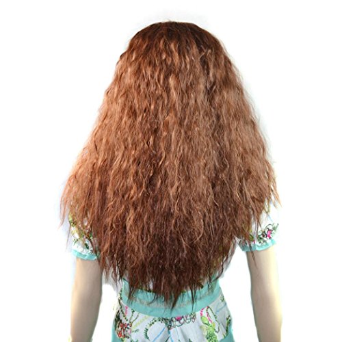 Long Curly Hair Wigs, Inkach Trendy Girls Middle Part Wave Synthetic Wig Lifelike Human Hair - Image 3