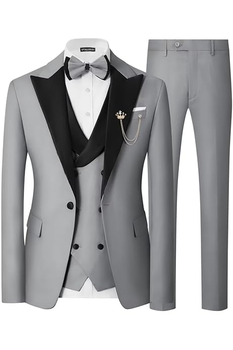 Traje De Hombre Traje Gris Formal De Negocios Para Hombre