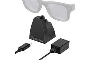 Underhub Charging Stand & Cable MG1S Compatible with Wayfarer Headliner Skyler Smart Glasses, Mini and Portable, Smart Glasses Charging Dock with 59" Charging Cable with USB Output