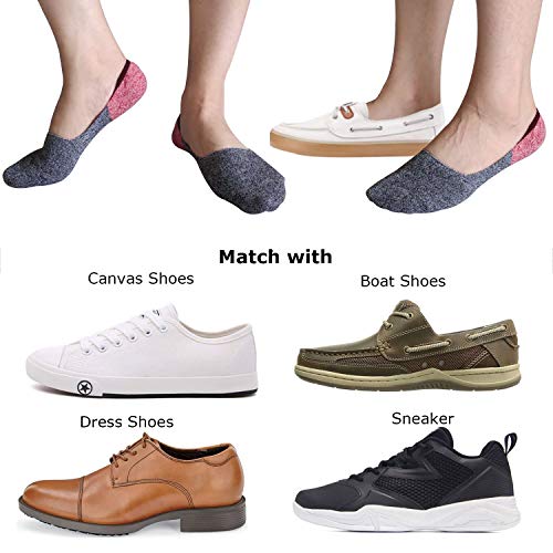 SIXDAYSOX Women's No Show Socks Boat Liner Low Cut Ankle Cotton Invisible Socks 8 Pair Size 6-11 Multicolor