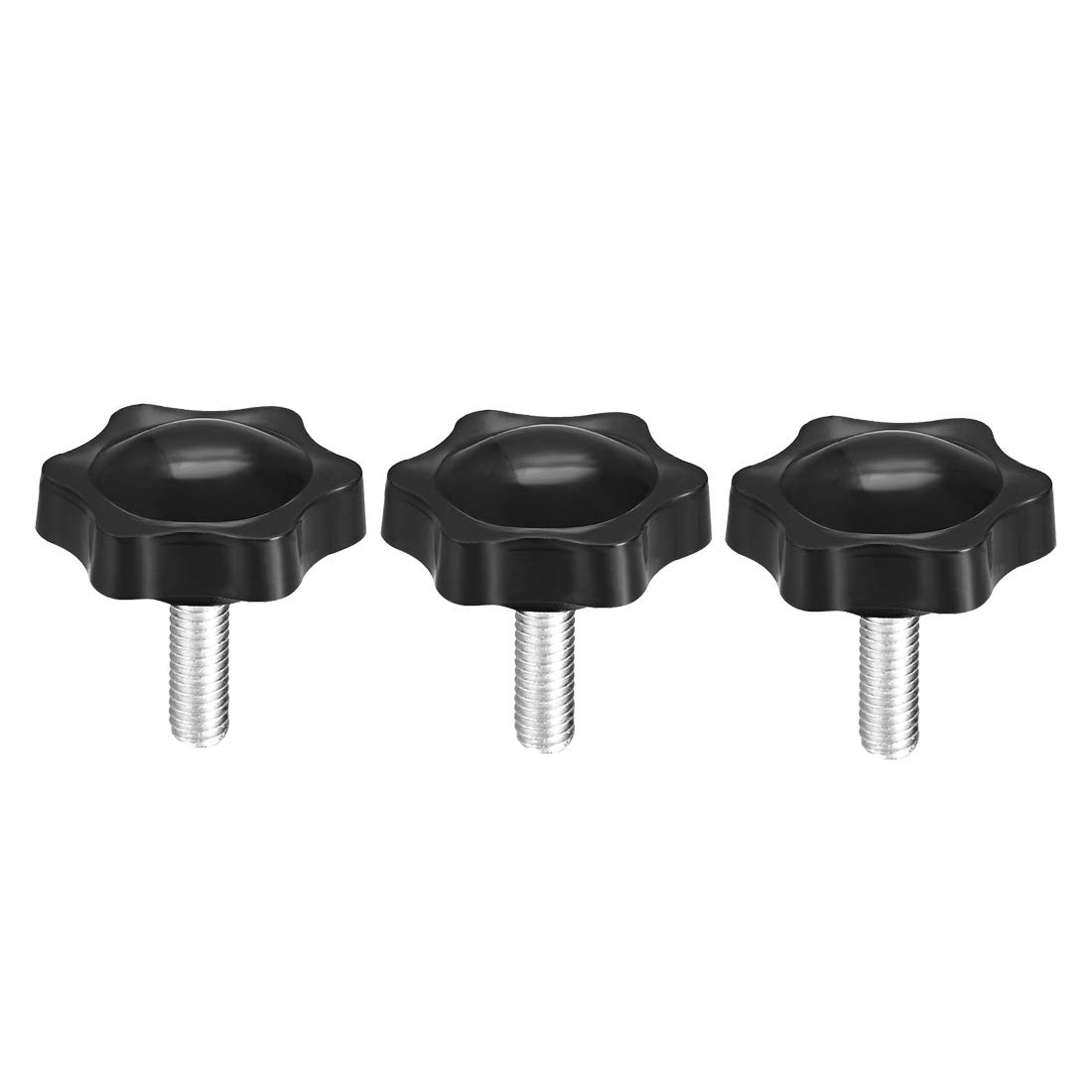 uxcell Clamping Handle Screw Knobs Handle Star Knob M6 x 16mm Male Thread 3pcs