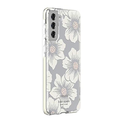 Buy Kate Spade New York Defensive Hardshell Case Compatible With Samsung Galaxy S21 5g Hollyhock Floral Clear Cream With Stones Cream Bumper Online In Turkey B08vbx3dx5