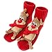 Coxeer Winter Slipper Socks 3d Animal Non-slip Household Floor Socks for Women