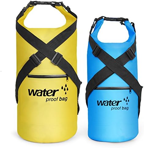 Waterproof Dry Bag Backpack Floating Compression Sack Lightweight Gear Pouch Compact Duffel with Adjustable Shoulder Straps for Kayaking Boating Sailing Canoeing Rafting