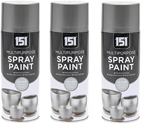 3 x 400ml 151 Multi Purpose Spray Paint Aerosol Gloss Satin Matt Finish