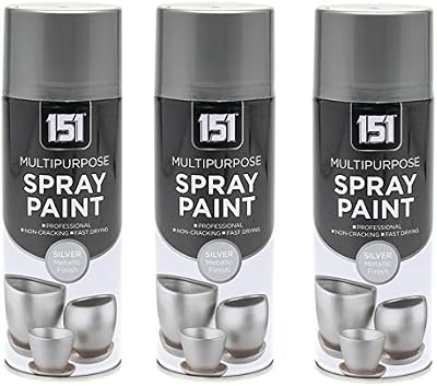 3 x 400ml 151 Multi Purpose Spray Paint Aerosol Gloss Satin Matt Finish