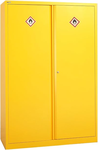 BiGDUG Metal COSHH Hazardous Substance Storage Cabinet 3 Shelf HSE Safety