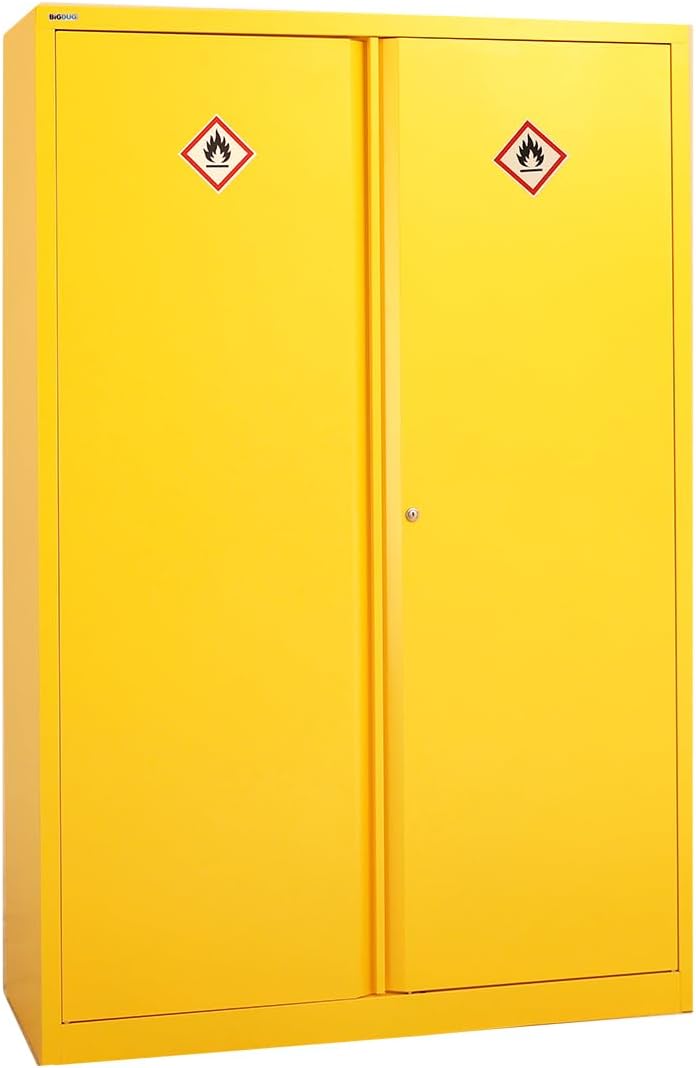 BiGDUG Metal COSHH Hazardous Substance Storage Cabinet 3 Shelf HSE Safety