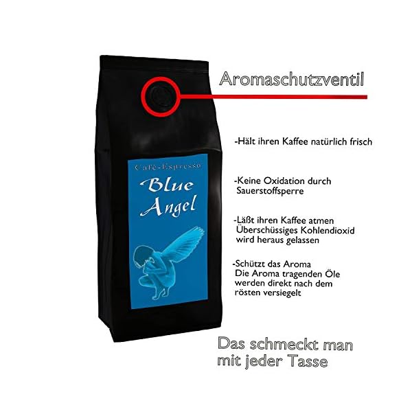 C&T Blue Angel Espresso Deluxe 3 x 1000 g ganze Kaffeebohnen - der Sanfte - Spitzenkaffee aus unserer beliebten Espresso… – Bild 3