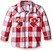 Levi's Baby Boys' Long Sleeve Button Up Shirt, Pompeian Red/Dusk Blue, 18M