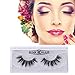 Misright Black Soft 3D Mink False Eyelashes Cross Messy Eye Lashes Extension 1 Pair