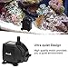 KEDSUM 1000GPH Inline/Submersible Water Pump(3800L/H, 72W), Ultra Quiet Water Pump with 9.8ft High Lift, Fountain Pump with 6.5ft Power Cord, 5 Nozzles for Fish Tank, Pond, Aquarium (580GPH)
