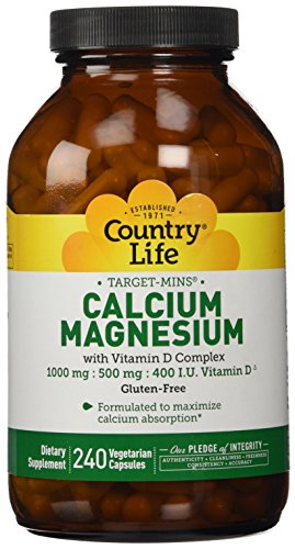 Country Life, Calcium Magnesium, w/Vitamin D Complex, 240 Veggie Caps