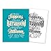 Palace Learning Funny Bathroom Decor - Set of 9 Bathroom Quotes and Sayings - Double Sided - Wall Art Prints - Toilet Humor - Unframed (CARDSTOCK, 8 x 10)