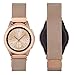 CAGOS Compatible Galaxy Watch (42mm)/Galaxy Watch Active Bands Sets, 20mm 2 Pack Stainless Steel Rose Gold Milanese Loop Mesh Bracelet Strap Replacement for Galaxy Watch 42mm/Gear Sport/Ticwatch E