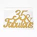 LXZS-BH Gold Glitter Fabulous Cake Topper,Wedding,Birthday,Anniversary, Party Decorations (35th)
