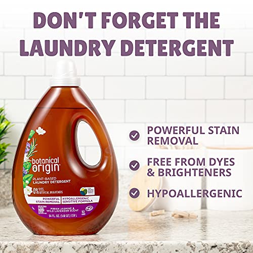 Botanical Origin Plantbased Fabric Softener, Hypoallergenic, Free from