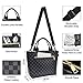 Lunch Bag, Wosweet Leakproof Insulated Lunch Box Cooler Bag for Women Girls and Kids, Lunch Container Tote Bag with Zapper & Pocket (Black)